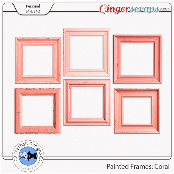 Painted Frames: Coral by Wetfish Designs