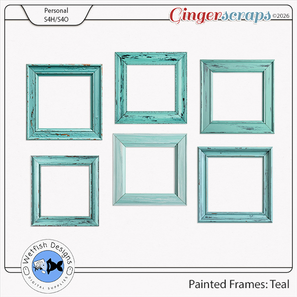 Painted Frames: Teal by Wetfish Designs 
