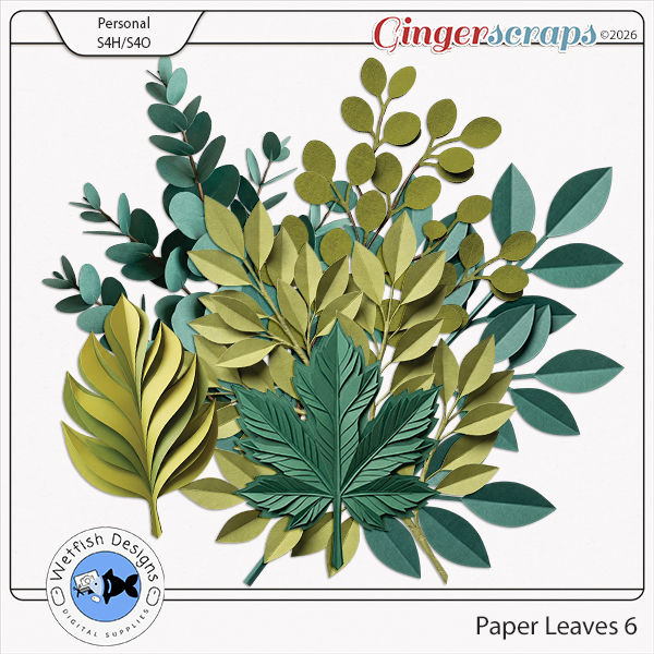 Paper Leaves 6 by Wetfish Designs  