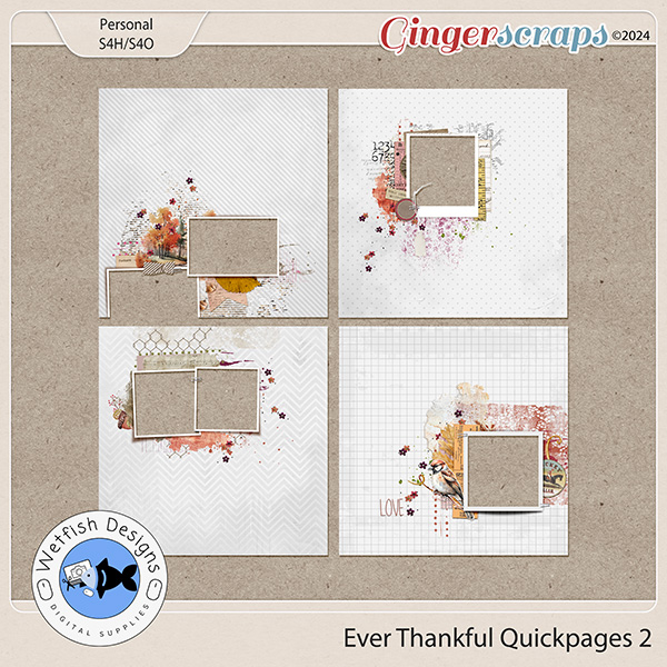 Ever Thankful Quickpages 2 (Set of 4) by Wetfish Designs