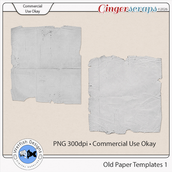 Old Paper Templates 1 by Wetfish Designs