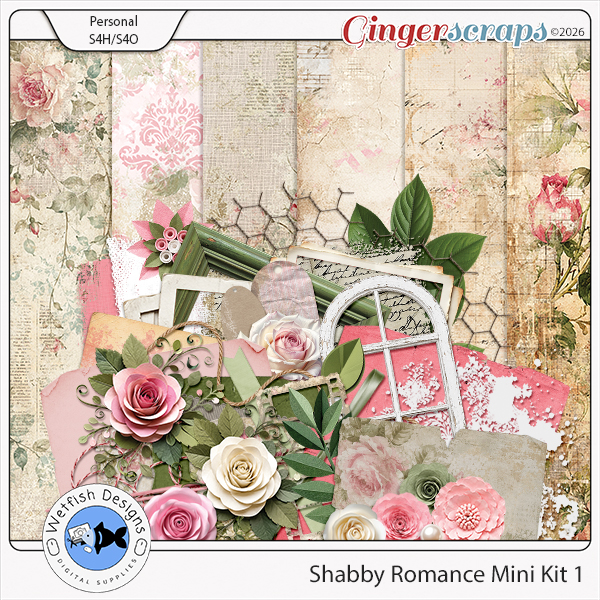 Shabby Romance Mini Kit 1 by Wetfish Designs