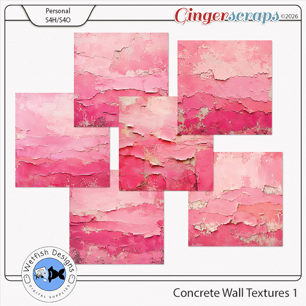 Concrete Wall Textures 1 by Wetfish Designs