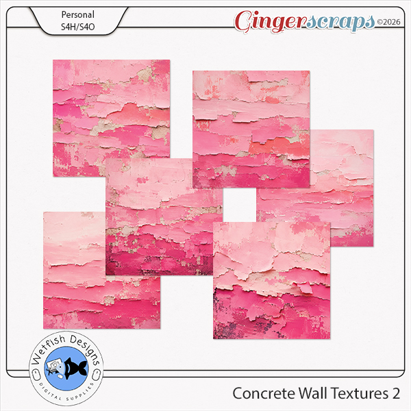 Concrete Wall Textures 2 by Wetfish Designs 