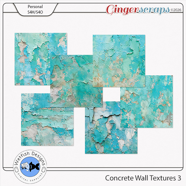 Concrete Wall Textures 3 by Wetfish Designs  