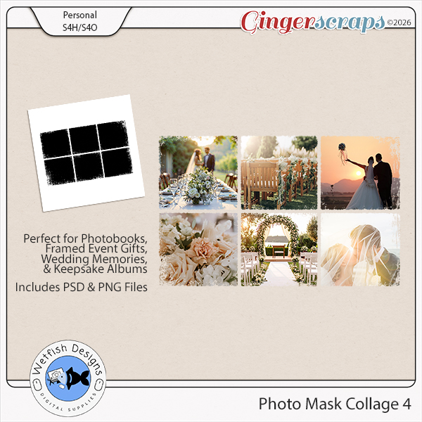 Photo Mask Collage 4 by Wetfish Designs   