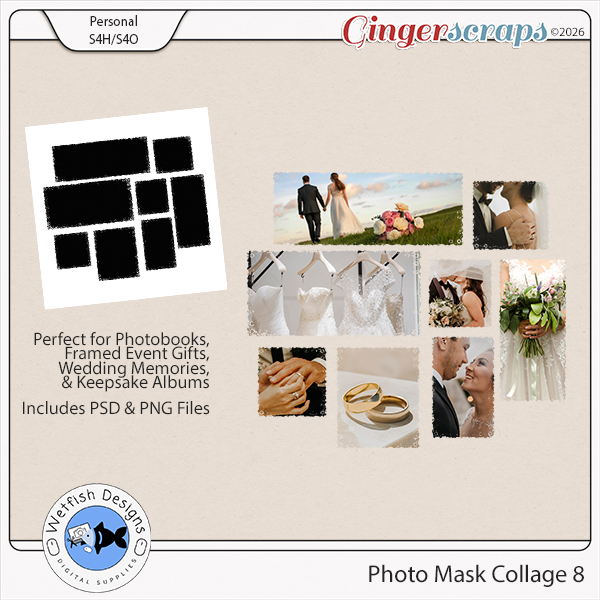 Photo Mask Collage 8 by Wetfish Designs      