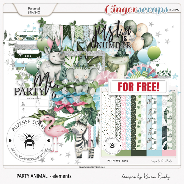 Buzzbee Scraps: Party Animal Elements