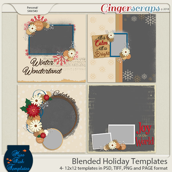 Blended Holidays Templates by Miss Fish