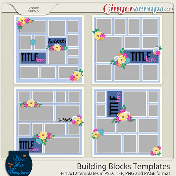 Building Blocks 1 Templates by Miss Fish