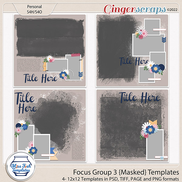 Focus Group 3 Masked Templates by Miss Fish