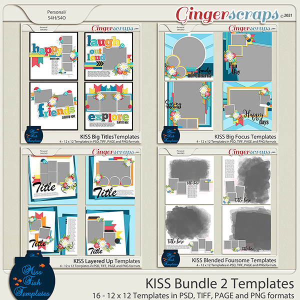 KISS Bundle 2 Templates by Miss Fish