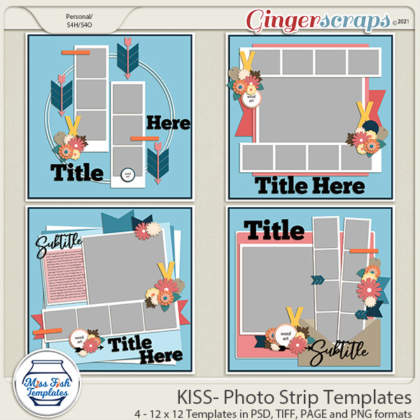 KISS - Photo Strips 1 Templates by Miss Fish