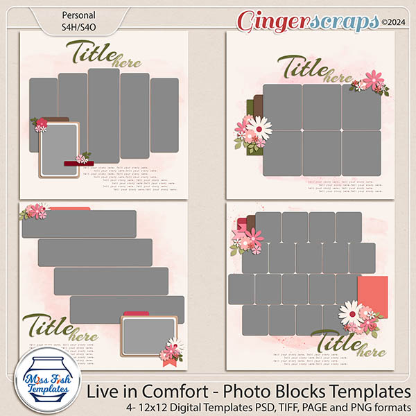 Live In Comfort - Photo Blocks Templates by Miss Fish