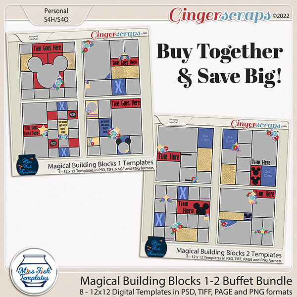 Magical Building Blocks 1-2 Bake Sale Bundle by Miss Fish