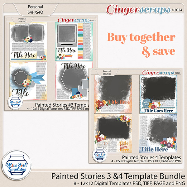 Painted Stories 3 & 4 Template Bundle by Miss Fish