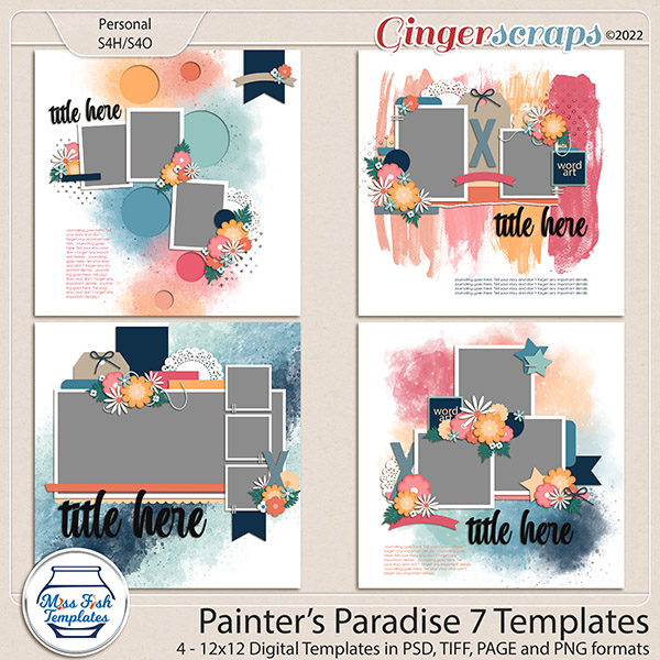 Painters Paradise 7 Templates by Miss Fish