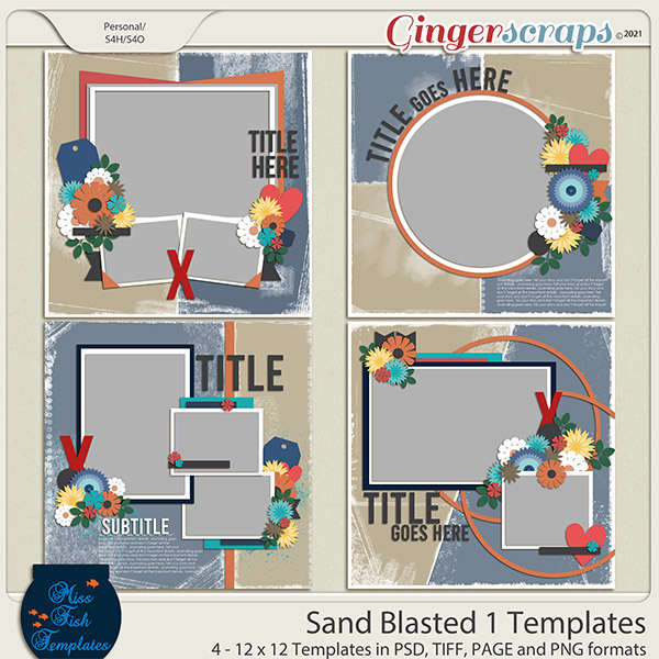 Sand Blasted 1 Templates by Miss Fish