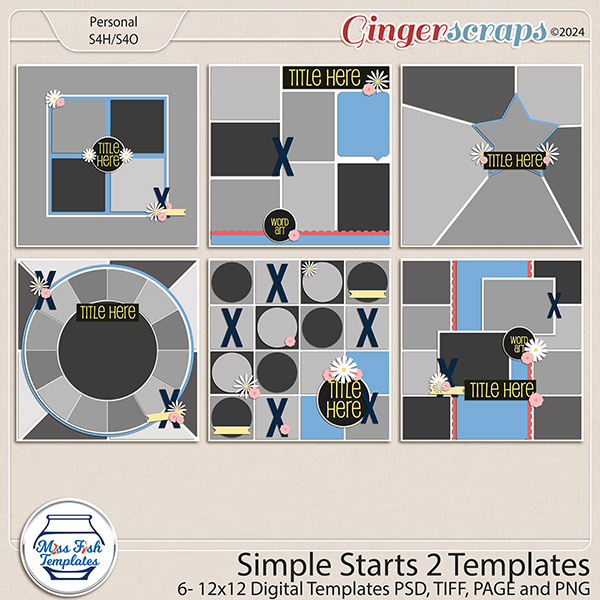 Simple Starts 2 Templates by Miss Fish