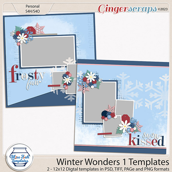 Winter Wonder 1 Templates by Miss Fish