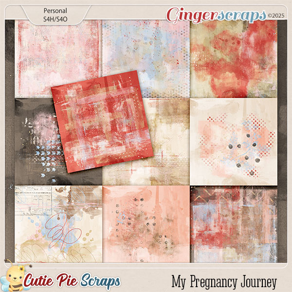 My Pregnancy Journey Painted Papers