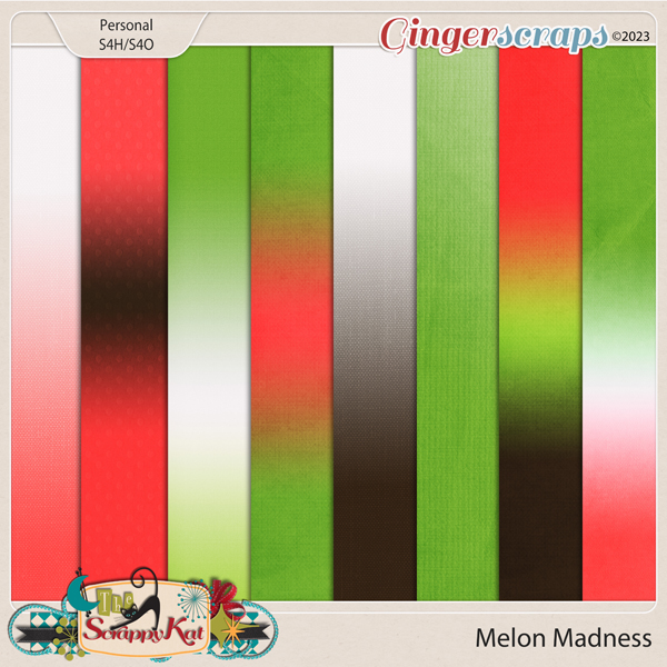 Melon Madness Ombre Papers by The Scrappy Kat