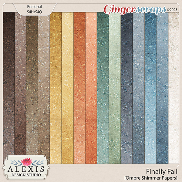 Finally Fall - Ombre Shimmer Papers