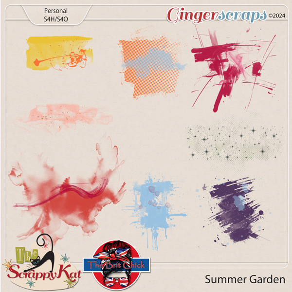 Summer Garden Paint Splats Add-on by The Scrappy Kat