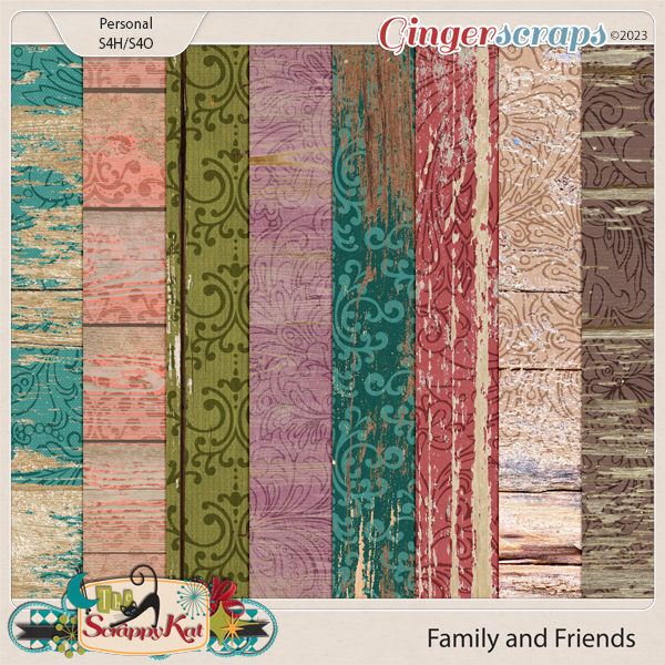 Family and Friends Painted Wood Papers by The Scrappy Kat