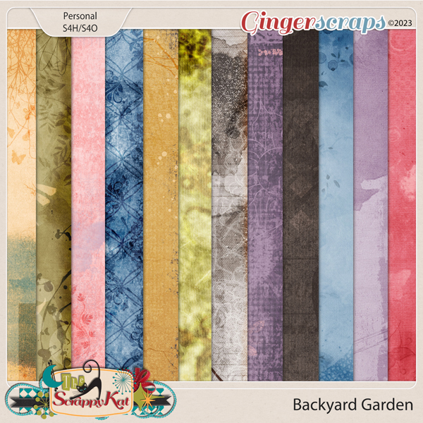 Backyard Garden Painted Papers by The Scrappy Kat