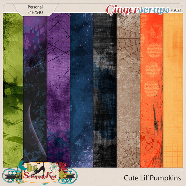 Cute Lil' Pumpkins Painted Papers by The Scrappy Kat