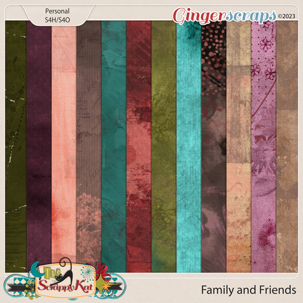 Family and Friends Painted Papers by The Scrappy Kat