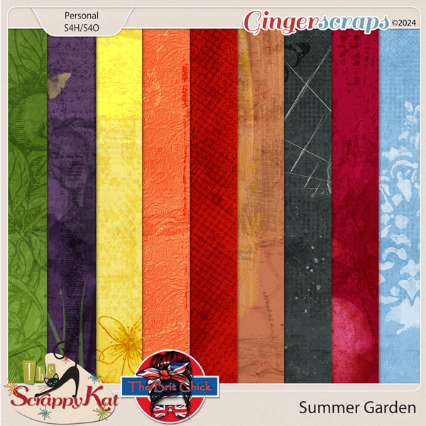 Summer Garden Artsy Papers By The Brit Chick