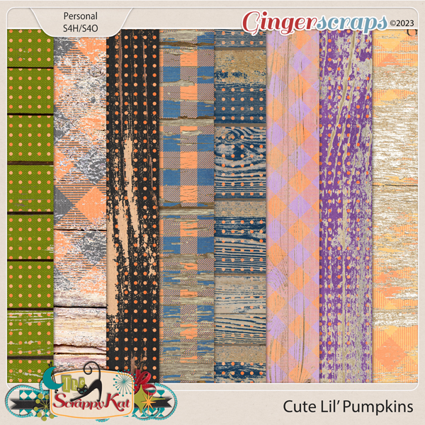 Cute Lil' Pumpkins Painted Wood Papers by The Scrappy Kat