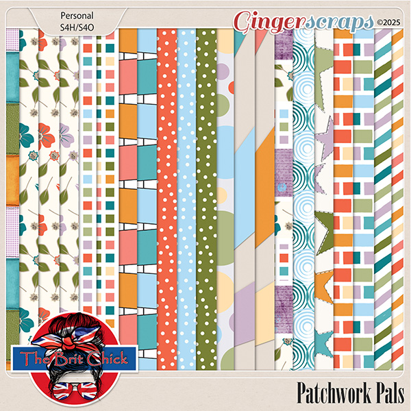 Patchwork Pals Patterned Papers By The Brit Chick