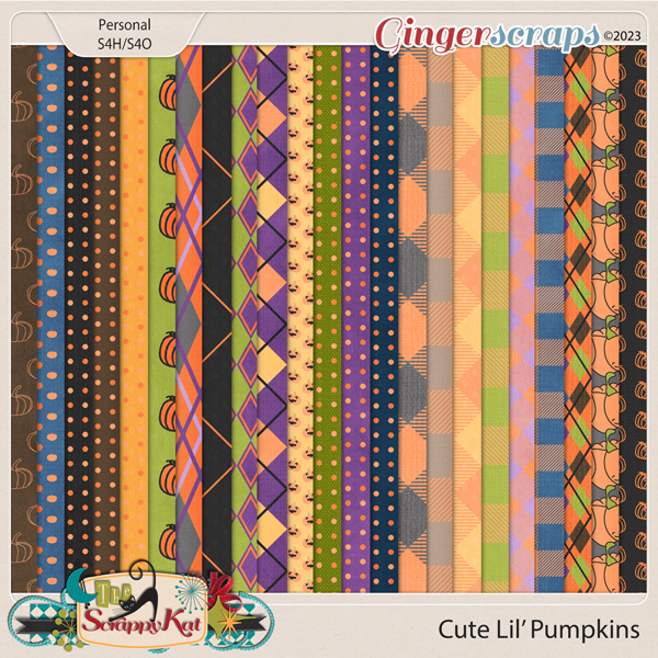 Cute Lil' Pumpkins Pattern Papers by The Scrappy Kat