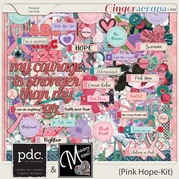 Pink Hope by Memory Mosaic and Polka Dot Chicks