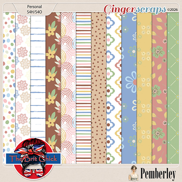 Pemberley Patterned Papers By The Brit Chick