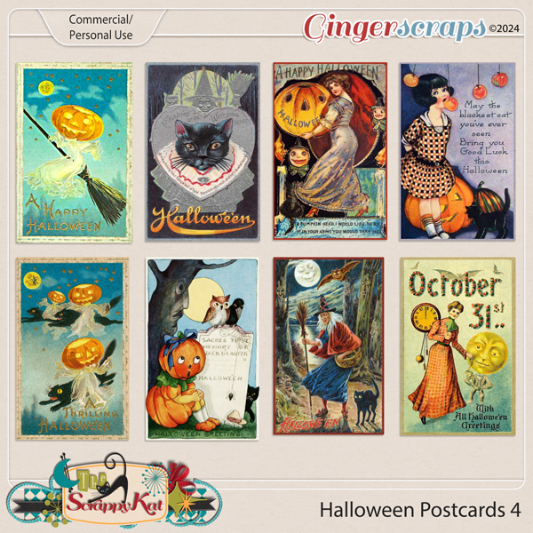 CU/PU Halloween Postcards 4 by The Scrappy Kat