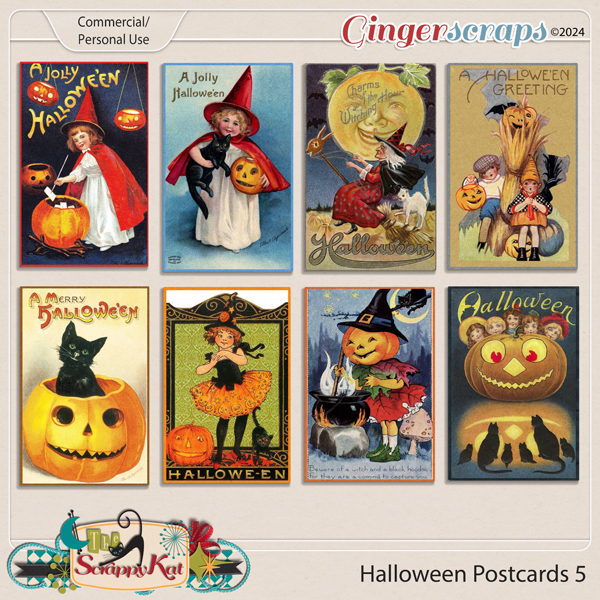 CU/PU Halloween Postcards 5 by The Scrappy Kat