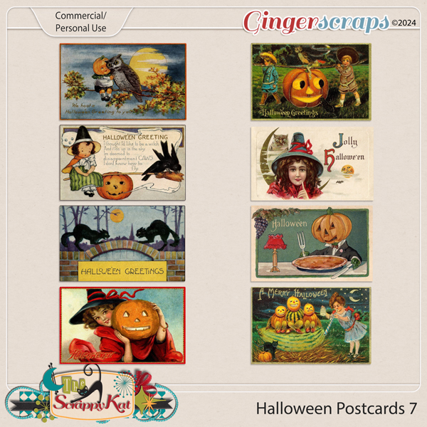 CU/PU Halloween Postcards 7 by The Scrappy Kat