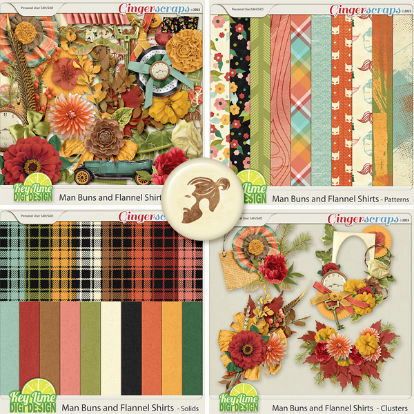 Man Buns and Flannel Shirts Bundle by Key Lime Digi Design