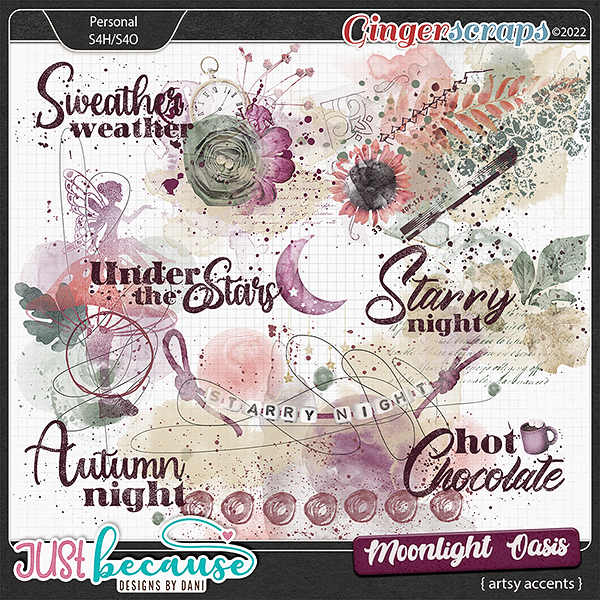 Moonlight Oasis Artsy Accents by JB Studio