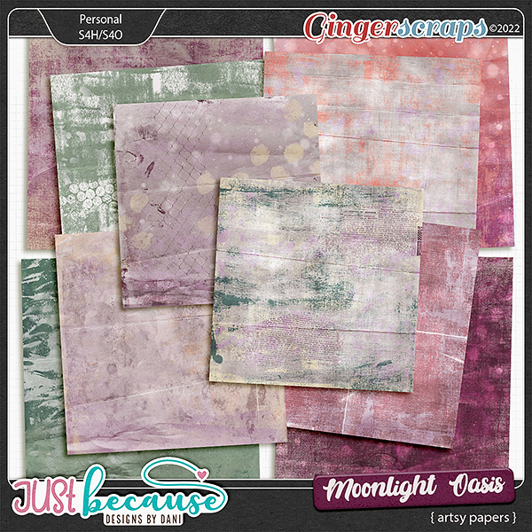 Moonlight Oasis Artsy Papers by JB Studio