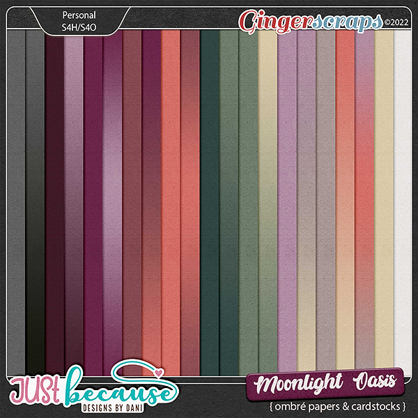 Moonlight Oasis Ombré Papers & Cardstocks by JB Studio