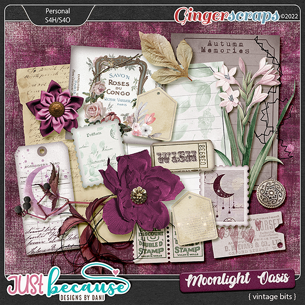 Moonlight Oasis Vintage Bits by JB Studio