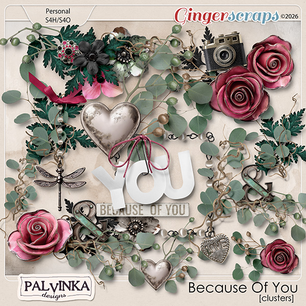 Because Of You Clusters by Palvinka Designs