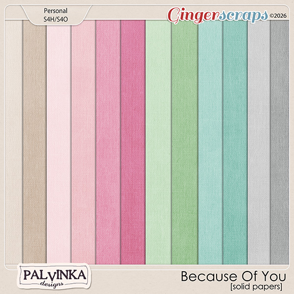 Because Of You Solid Papers by Palvinka Designs