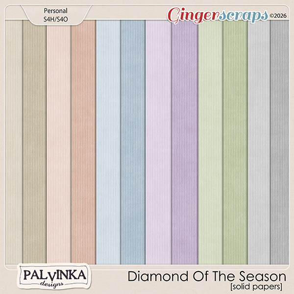 Diamond Of The Season Solid Papers by Palvinka Designs