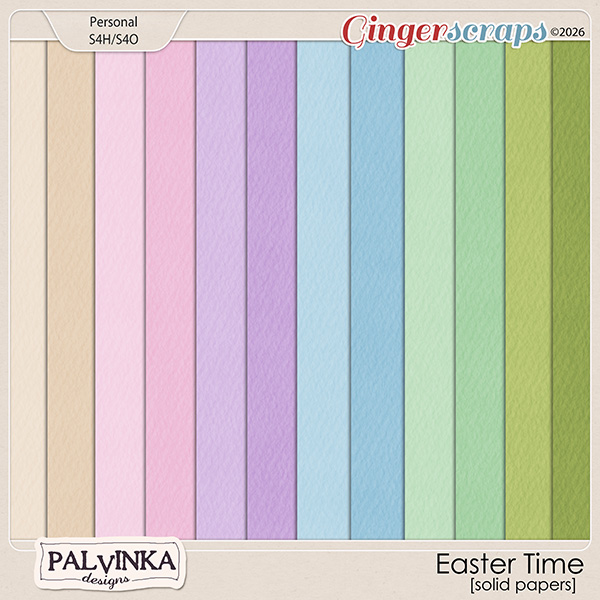 Easter Time Solid Papers by Palvinka Designs